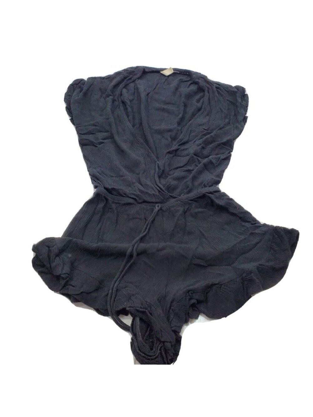 Elan Women's Sleeveless Short Romper Color Black size Small